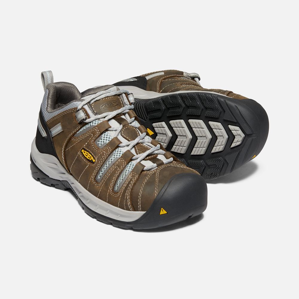 Chaussures de Travail Keen Femme Noir Marron | Flint Ii (Steel Toe) | CWLFE-2163